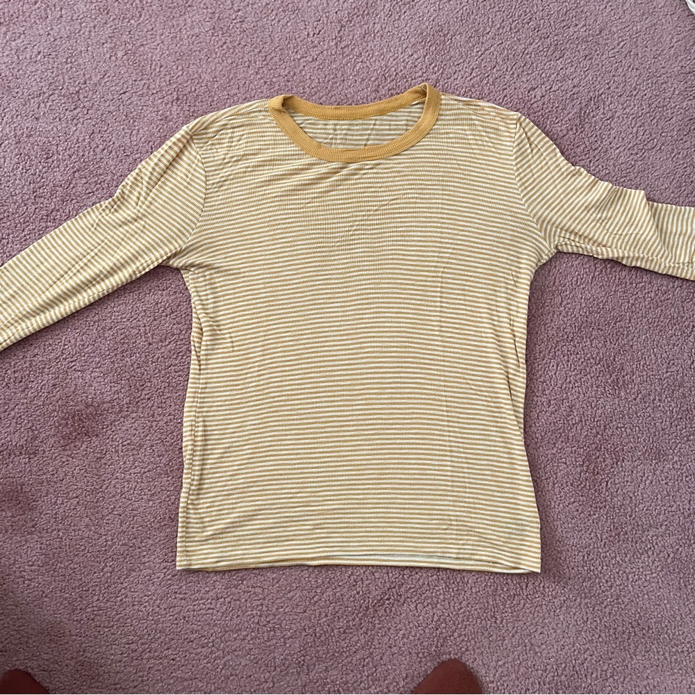 Soft yellow striped shirt